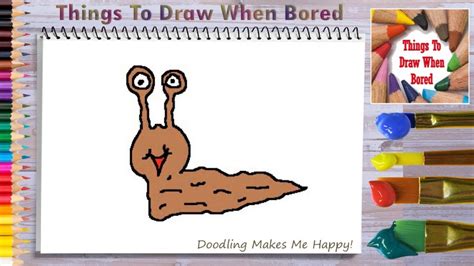 How To Draw A Slug Things To Draw When Bored A Slug Youtube