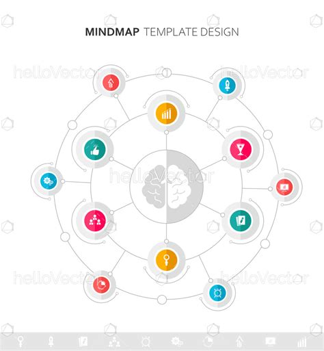 Mind Map Infographic Template Vector Illustration Download Graphics Vectors