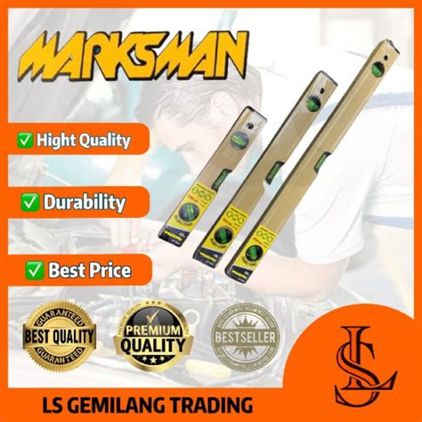 Marksman High Quality Spirit Level Aluminium Spirit Level Timbang Air