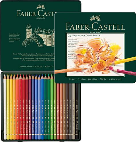 Faber Castell Polychromos Color Pencil Set Pack Of 24multicolor