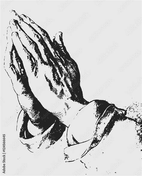 Praying Hands Illustration Albrecht Dürer Vector Stock Vector