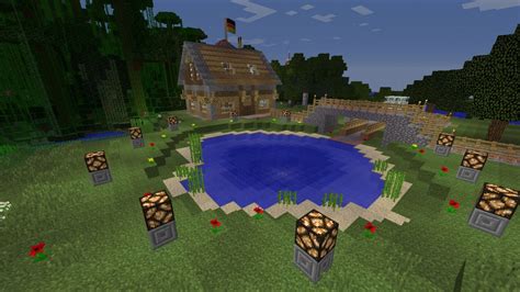 Das heist es gibt keinerlei möglichkeiten etwas einzustellen, wenn dies kommt gibt es denke 4 sterne. ᐅ Kompaktes Haus mit angelegten See in Minecraft bauen ...
