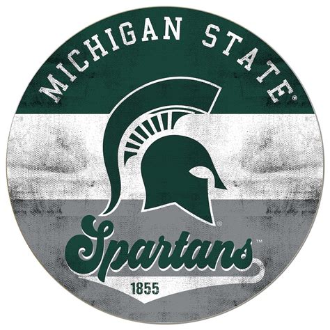 Michigan State Spartans 20 X 20 Retro Logo Circle Sign