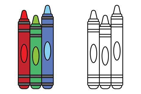 Crayon Coloring Template