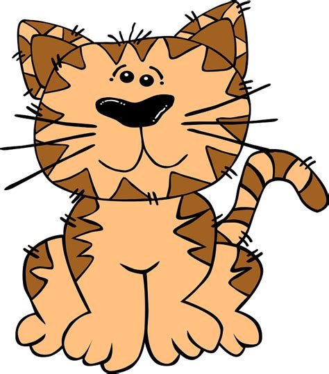 Sitting Brown Cat Drawing Clipart Free Download Transparent Png