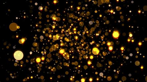 Shimmering Golden Particles On Black Background Free Vj Loop Footage