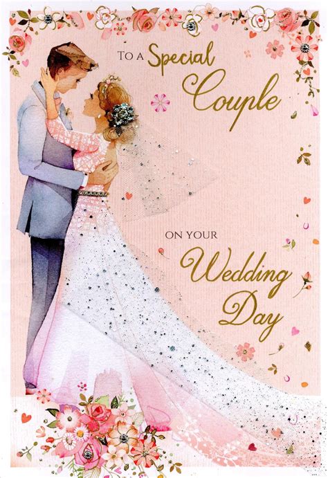 Magnifique A Special Couple On Your Wedding Day Greeting Card Cards