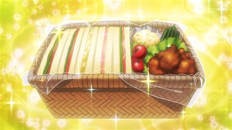 Itadakimasu Anime Bento Of Sandwiches Chicken Karaage And Potato
