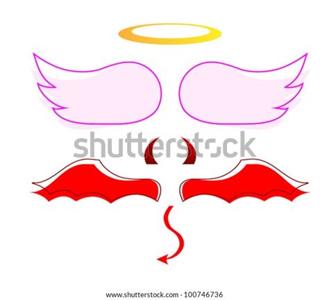 Angel Devil Wings Stock Vector Royalty Free 100746736 Shutterstock