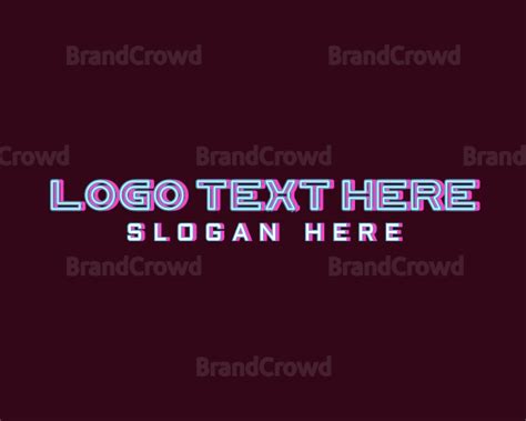 Futuristic Neon Wordmark Logo Brandcrowd Logo Maker