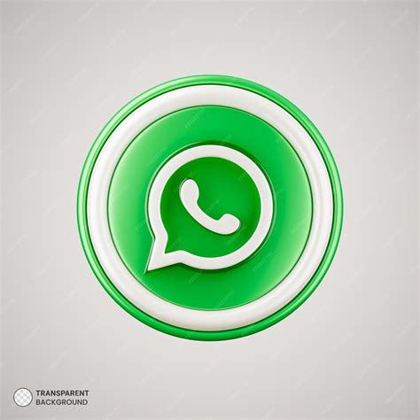 Иконка Whatsapp изолированная 3d иллюстрация рендеринга Бесплатно Psd