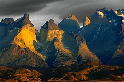 Sunrise On Torres Del Paine National Park Patagonia Chile Torres