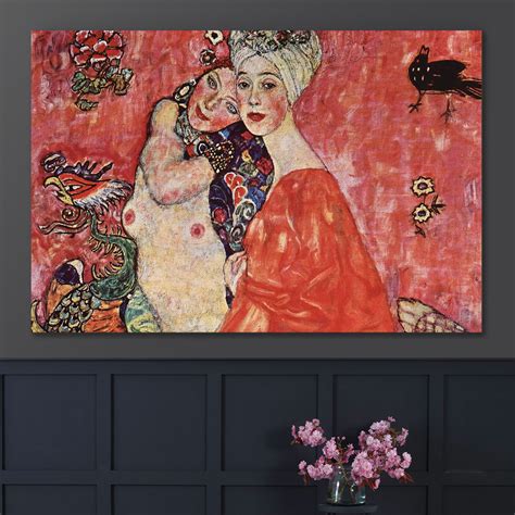 The Woman Friends By Gustav Klimt Canvas Art