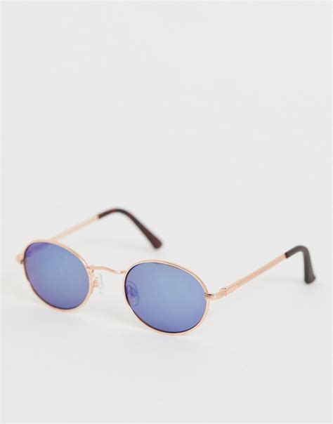 Aj Morgan Round Frame Sunglasses With Blue Tinted Lens Sunglasses Trends For 2019 Popsugar