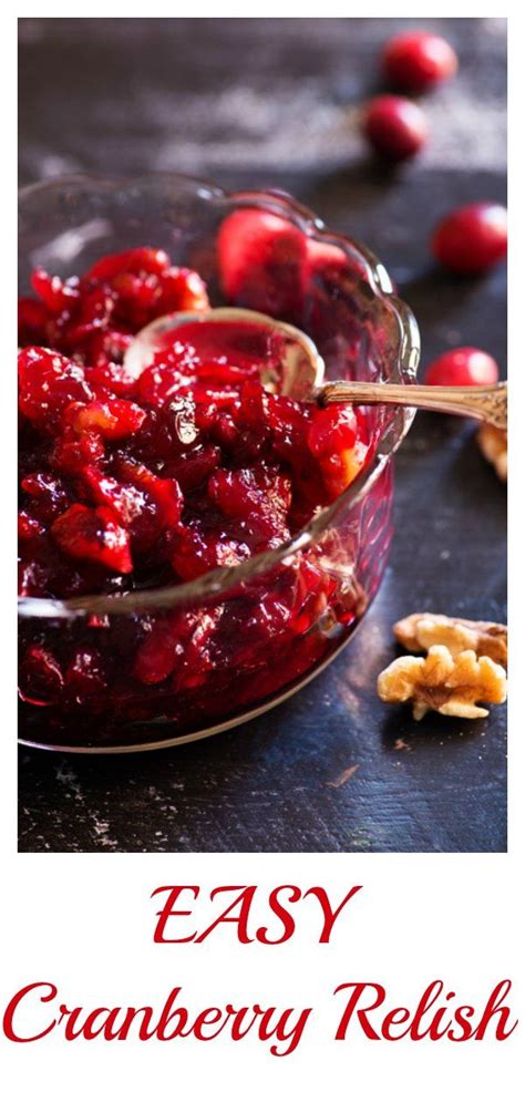 Toast walnuts for 12 minutes. Cranberry Relish | Recipe | Cranberry relish, Cranberry ...