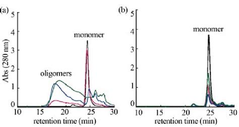 Size exclusion chromatography of a 0 2 mM α synuclein in the presence