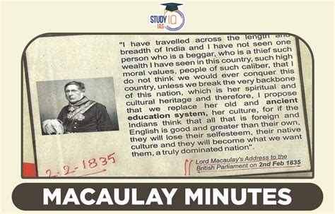 Macaulay Minute History Education Objective Feature Advantages And