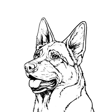 Watch our channel for unlimited drawing tutorials almost on every subject. German Shepherd Dog Line Drawing Art