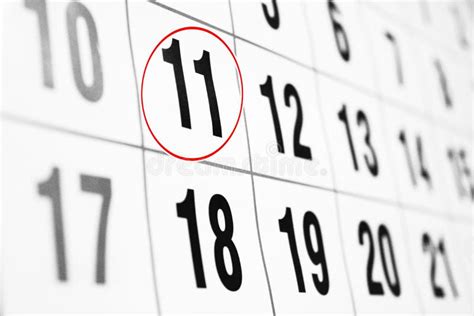 Circled Date On A Calendar Stock Photo Image Of Blue Marked 7481708