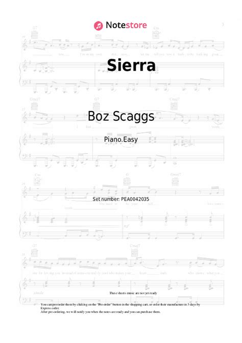 Boz Scaggs Sierra Notas Para El Fortepiano Descargar Para Los