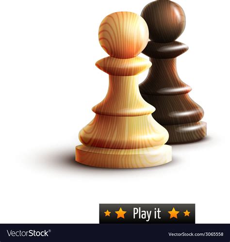 Chess Pawns Isolated Royalty Free Vector Image