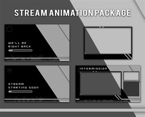 Animated Stream Package Dark Twitch Overlay Animated Australia