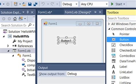 Windows Forms App With Vb In Visual Studio 2017