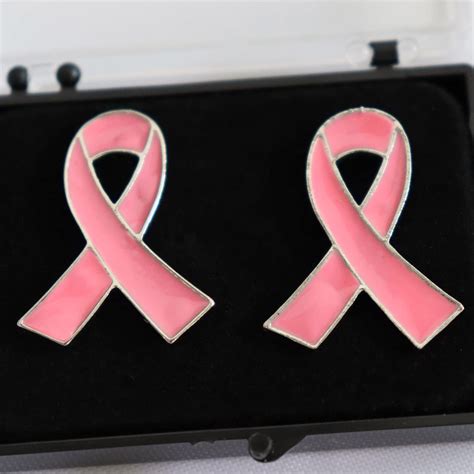 Amazon Com Rhungift Official Ribbon Pins Breast Cancer Awareness Lapel Pin Pink Pins Clothing
