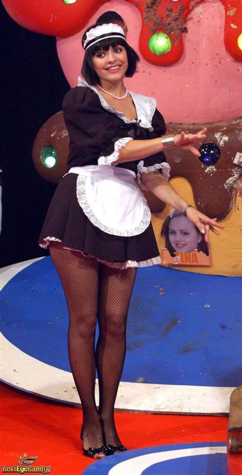 Celebrities In Stockings Holly Willoughby Maid Outfit