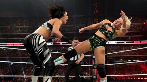 Bayley Vs Lacey Evans Smackdown Womens Championship Match Photos Wwe