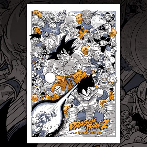Check spelling or type a new query. Dragon Ball Z - Saiyan Saga Screen Print · KEVINCHINART Shop · Online Store Powered by Storenvy