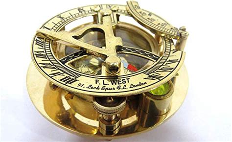 nauticalmart brass sundial compass 3 nautical t marine boat pocket sun dial pirate ship west
