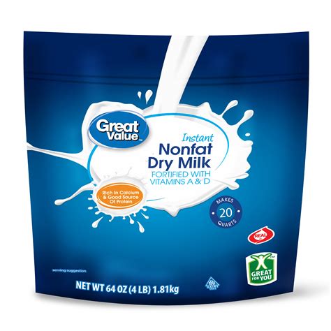 Great Value Nonfat Instant Dry Milk 64 Oz