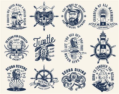 Nautical logo templates | Nautical logo, Nautical logo design, Nautical ...