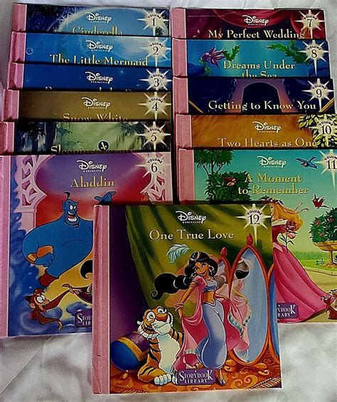 Complete Lot Of Disney Princess Storybook Library Volume 1 12 Some Wear