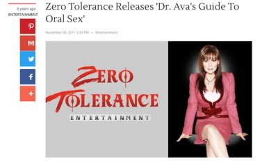Zero Tolerance Releases Dr Ava S Guide To Oral Sex Dr Ava Cadell