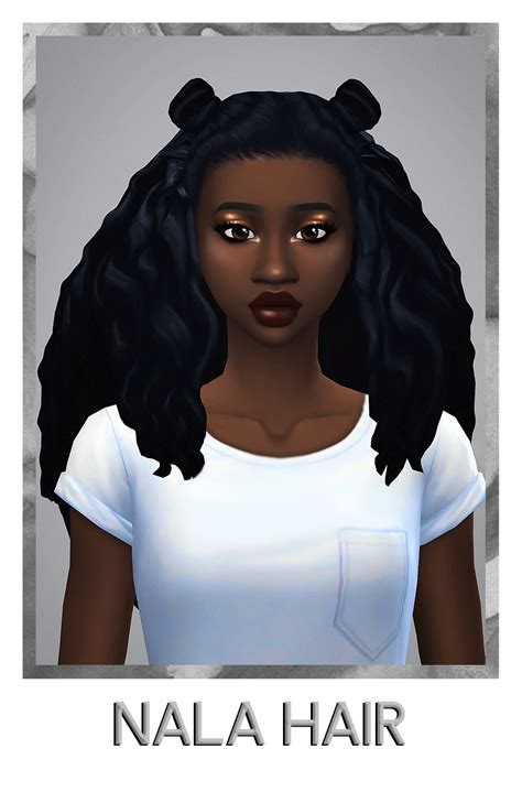 The Black Simmer Nala Hair By Savvysweet Sims Sims 4 Sims Hair