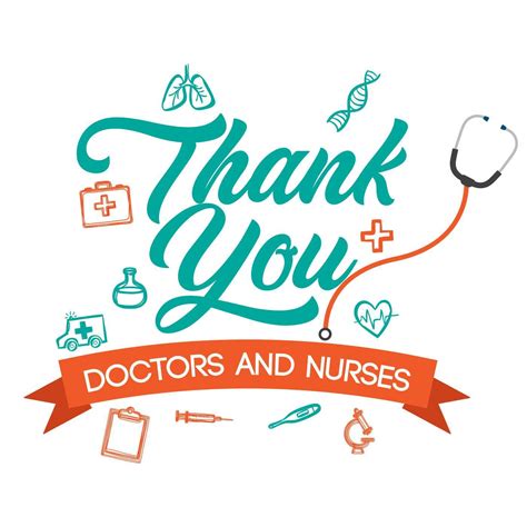 Thank You Doctors And Nurses Card 2234555 Vector Art At Vecteezy