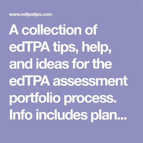 Edtpa Tip Read The Tips For Completing Your Edtpa Portfolio Teacher