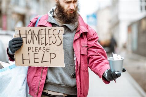 Homeless Begging Money On The Street Stock Photo Image Of Begging Needy