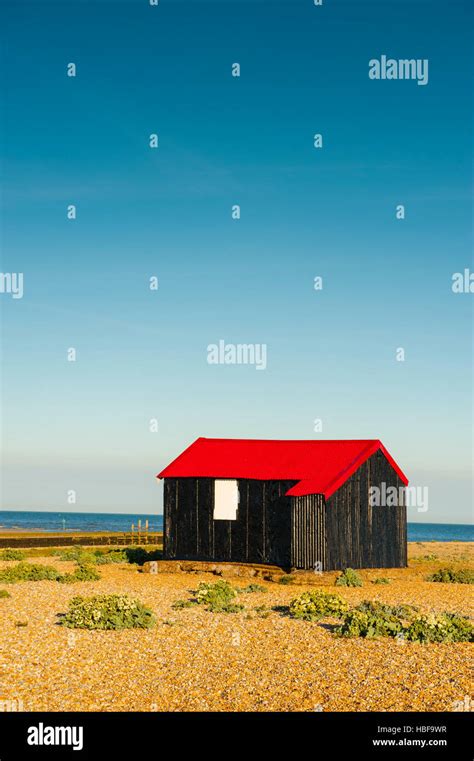 Fishermans Hut On The Beach At Rye Harbour Stock Photo Alamy
