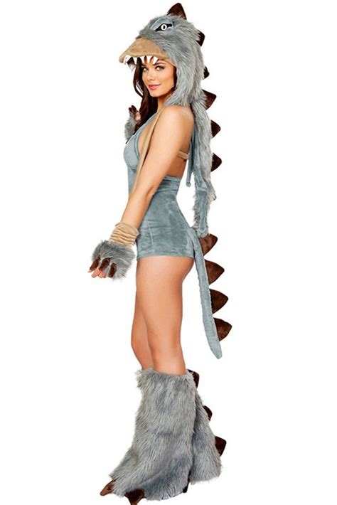Atomic Gray Dinosaur Costume Halloween Costumes Women T Rex Costume