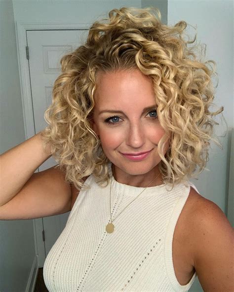 Short Blonde Curly Hair Colored Curly Hair Haircuts For Curly Hair