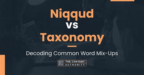 Niqqud Vs Taxonomy Decoding Common Word Mix Ups