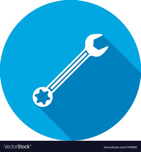 Wrench Key Icon Repair Fix Tool Symbol Royalty Free Vector