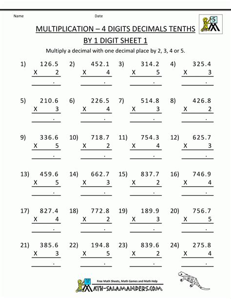 The worksheets on this site are created in pdf format. Multiplying Decimals Free Printable Worksheets | Free ...