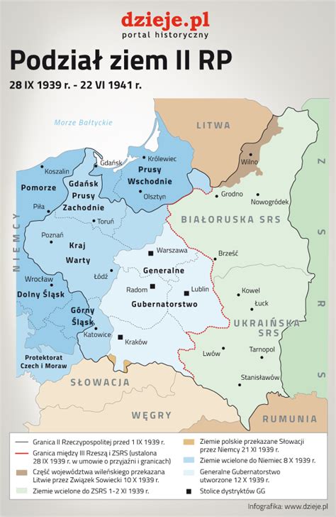 IV rozbiór Polski jak podzielono tereny II Rzeczypospolitej mapy
