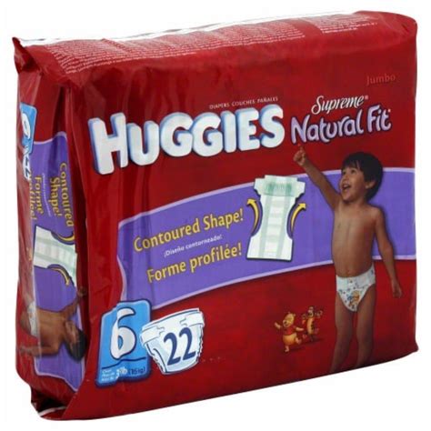Huggies Supreme Natural Fit Baby Diapers Size 6 35 Lbs 22 Ct