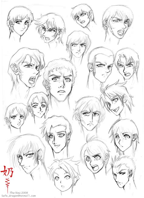 Study Faces And Hair Male By The Nai On Deviantart
