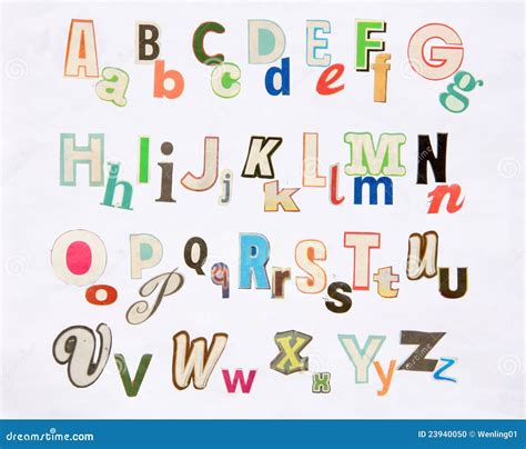 Colorful Magazine Letter Alphabet Stock Photo Image 23940050